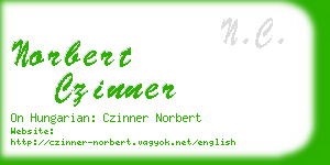 norbert czinner business card